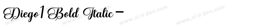 Diego1 Bold Italic字体转换